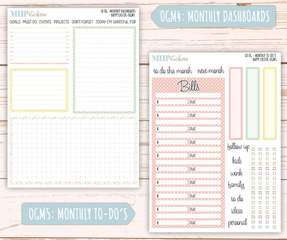 APRIL 2025 Stickers for OG Laurel Denise Planners. "Happy Easter" || OGHE