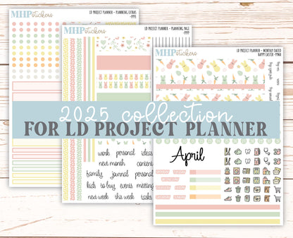 APRIL Stickers for LD Project Planner "Happy Easter" || PPHE