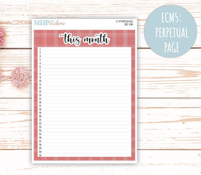 FEBRUARY 2025 Monthly Kit Stickers for 7x9 Erin Condren Planners. "Love" || ECMLV