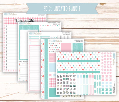 FEBRUARY 2025 Monthly Kit Stickers for 7x9 Erin Condren Planners. "Lover's Lane" || ECMLL