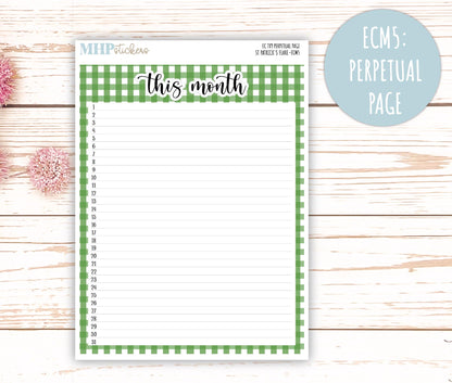 MARCH 2025 Monthly Kit Stickers for 7x9 Erin Condren Planners. "St Patrick's Flare" || ECMSPF