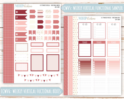 FEBRUARY Weekly Planning Kits for 7x9 Erin Condren Planners. "Love" || ECWLV