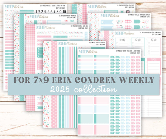 FEBRUARY Weekly Planning Kits for 7x9 Erin Condren Planners. "Lover's Lane" || ECWLL