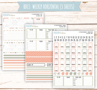 MARCH Weekly Planning Kits for 7x9 Erin Condren Planners. "Hello Spring" || ECWHS