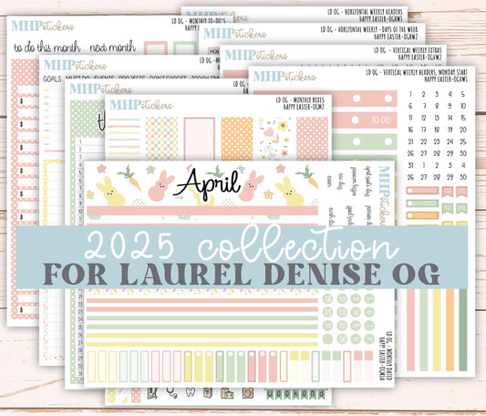 APRIL 2025 Stickers for OG Laurel Denise Planners. "Happy Easter" || OGHE