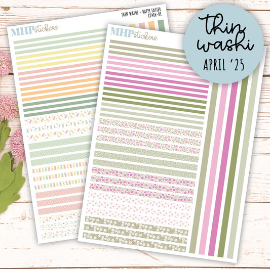 Thin Washi for Laurel Denise Planners. Planner Stickers APRIL '25 || LD406