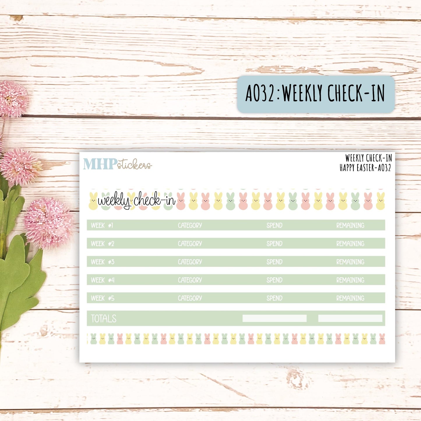 Budget Shells. Add-Ons for Laurel Denise Planners "Happy Easter" || AOHE