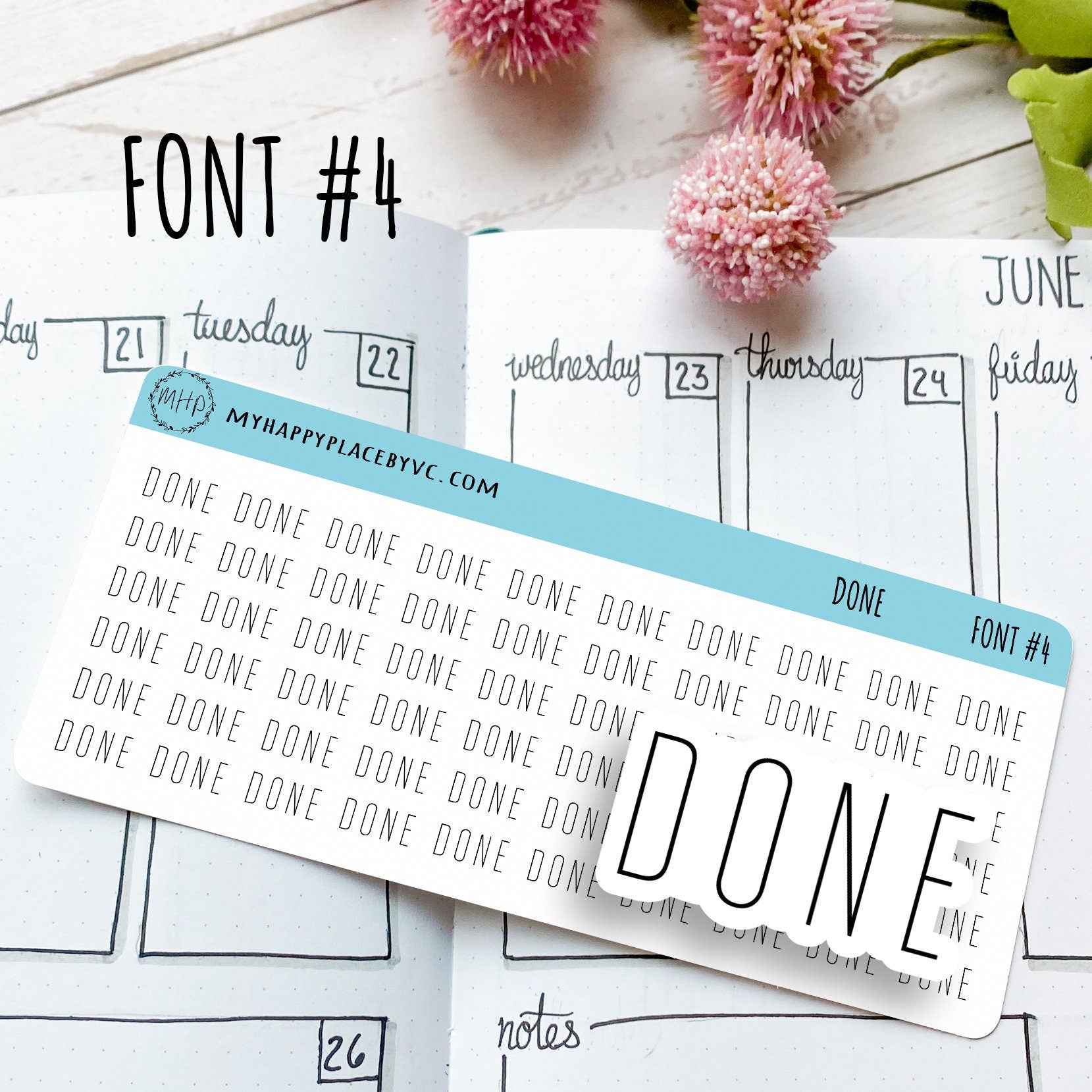 Free Word Stickers For Planner and Bullet Journal