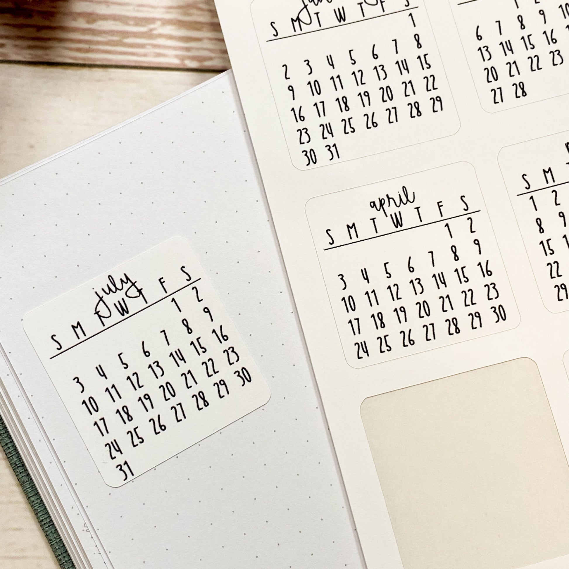 Mini 2025 Calendar Stickers for Planners and Bullet Journals, and Home – My  Happy Place Stickers