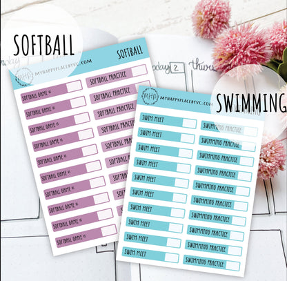 Planner Stickers for Sports Schedules. College Planner. Teacher Sticker. Mom Planner. Homeschool Planning || Q101