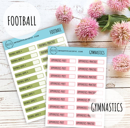 Planner Stickers for Sports Schedules. College Planner. Teacher Sticker. Mom Planner. Homeschool Planning || Q101