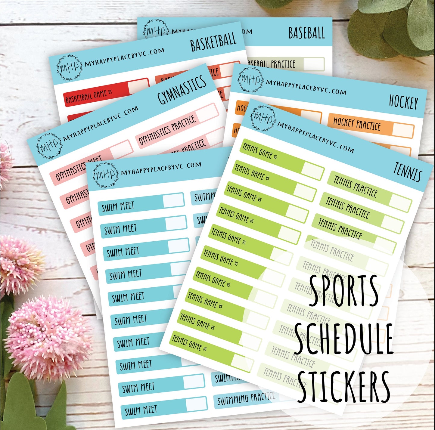 Planner Stickers for Sports Schedules. College Planner. Teacher Sticker. Mom Planner. Homeschool Planning || Q101