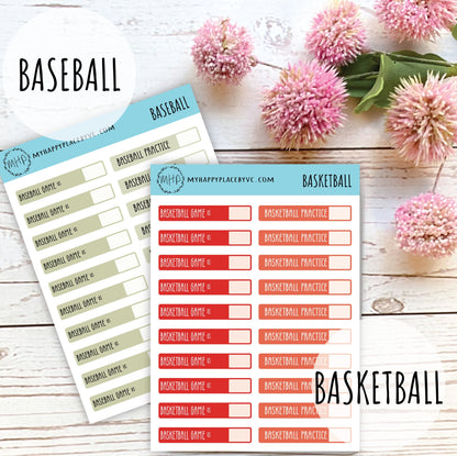 Planner Stickers for Sports Schedules. College Planner. Teacher Sticker. Mom Planner. Homeschool Planning || Q101