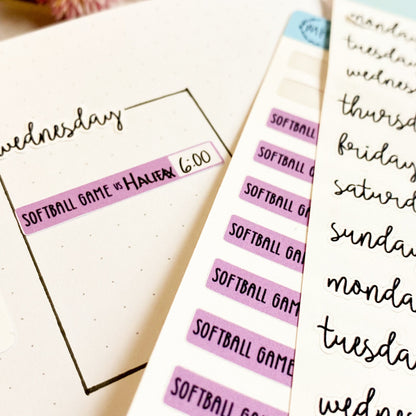 Planner Stickers for Sports Schedules. College Planner. Teacher Sticker. Mom Planner. Homeschool Planning || Q101