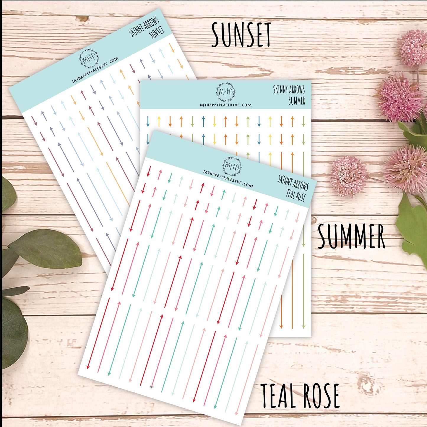 Skinny Arrow Sticker for College Planners and Bullet Journals. Planner Sticker for Teachers, School and Homeschool Planner || H502