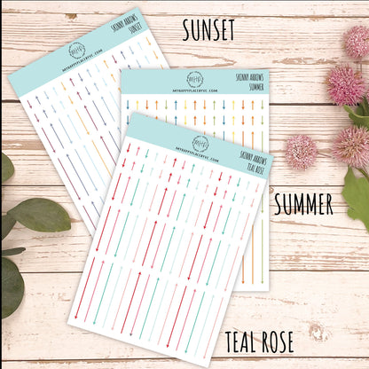 Skinny Arrow Sticker for College Planners and Bullet Journals. Planner Sticker for Teachers, School and Homeschool Planner || H502