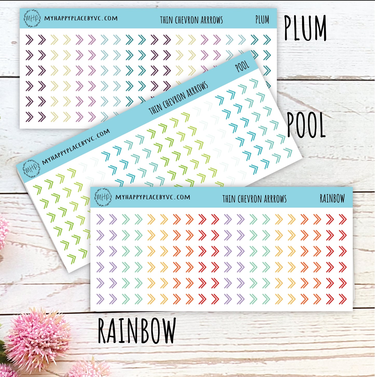 Thin Chevron Arrow Sticker for College Planners, Bullet Journals. Planner Stickers for Teacher Planner or Homeschool Planner || T301