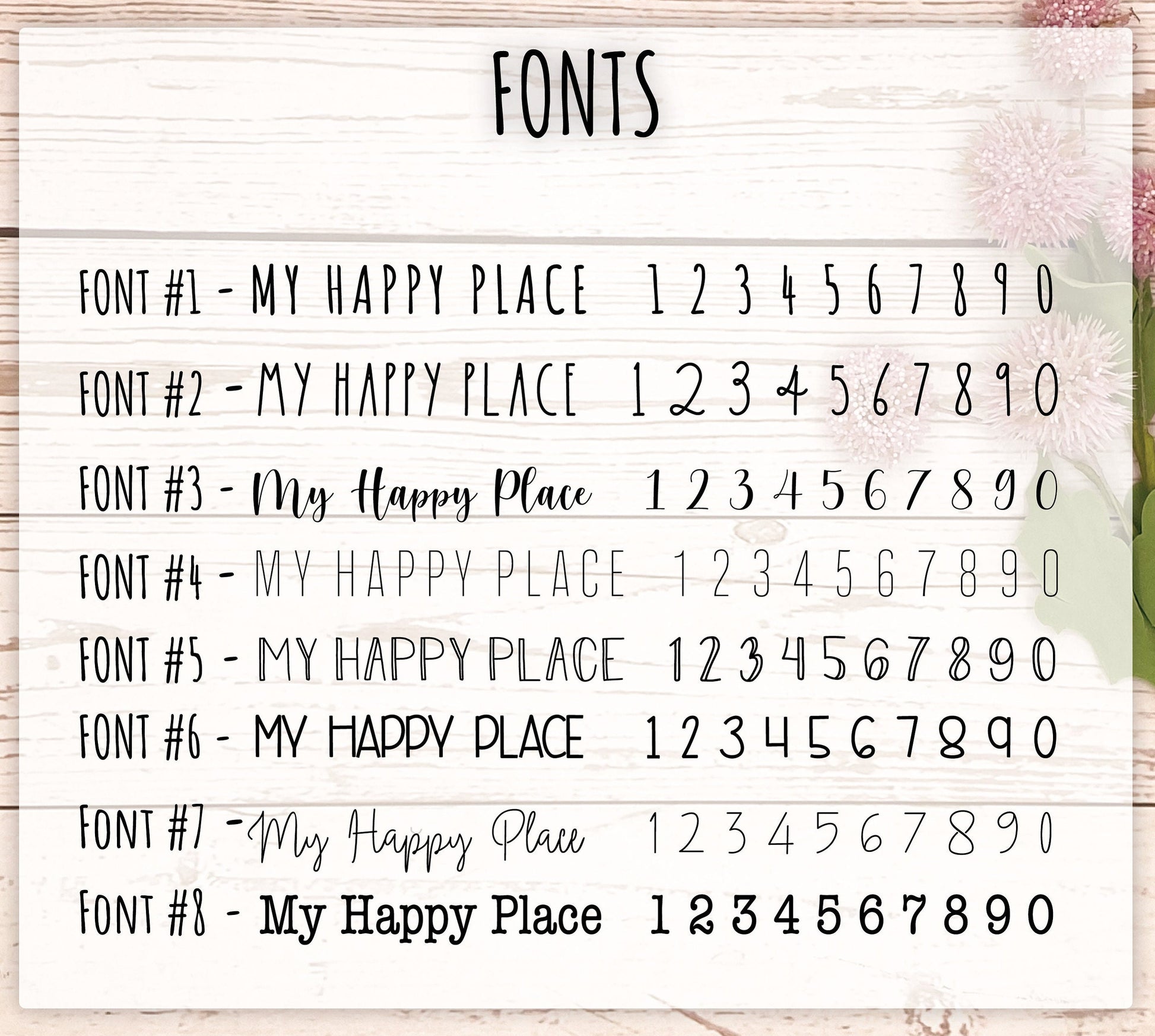 Small Date Number Stickers for Planners, Organizers and Bullet Journals.  Undated Planners. 8 Fonts to Choose From Q114 