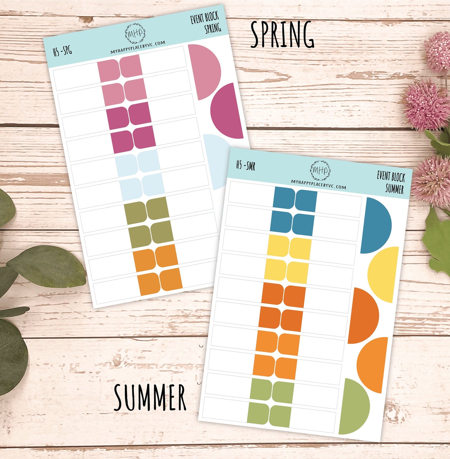 Event Block Stickers for Bullet Journals, EC Planners, College Planner, Teacher Planner or Homeschool Planner || H530