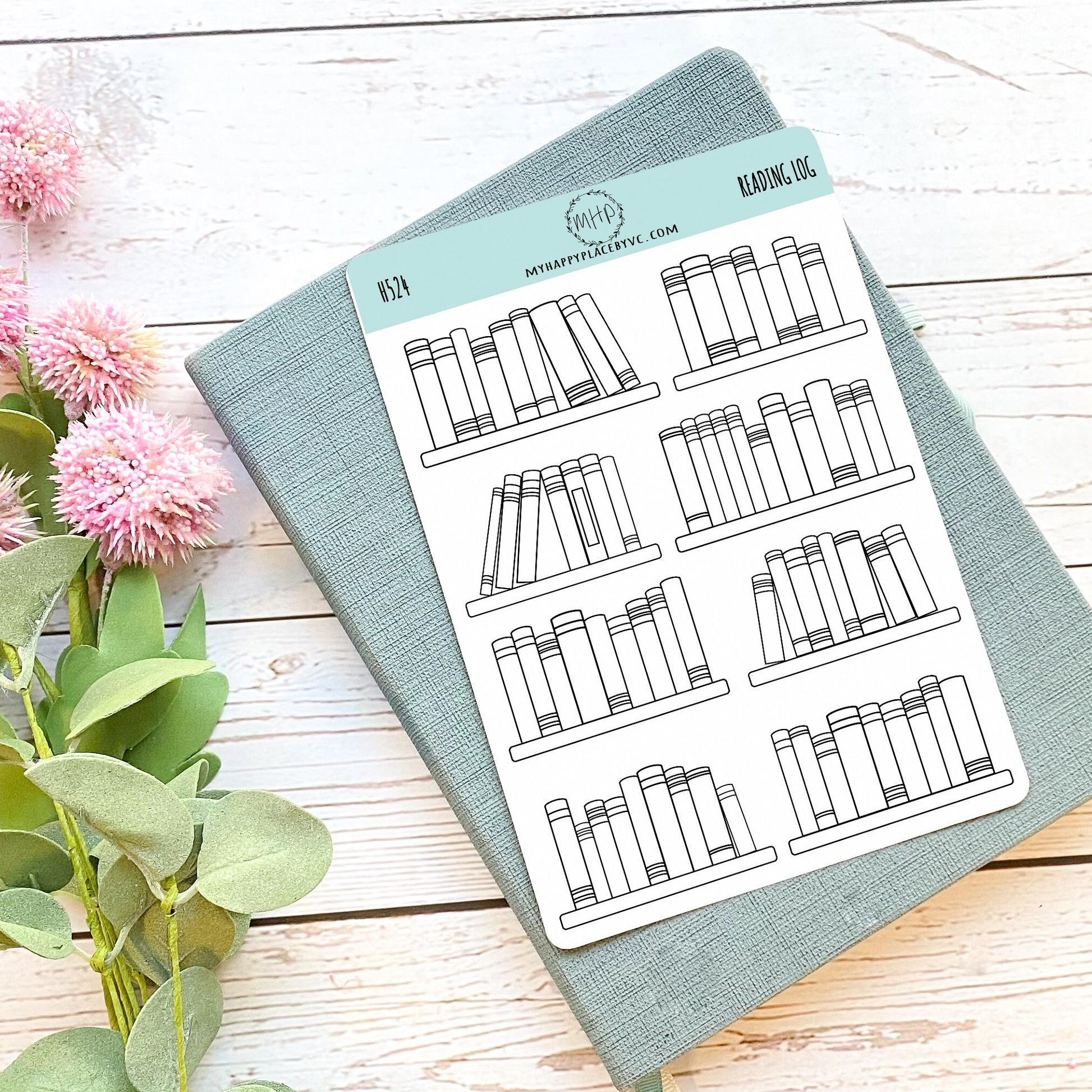 Reading Log Stickers for Bullet Journals. Stickers for Planners and  Organizers. Doodle Stickers || H526