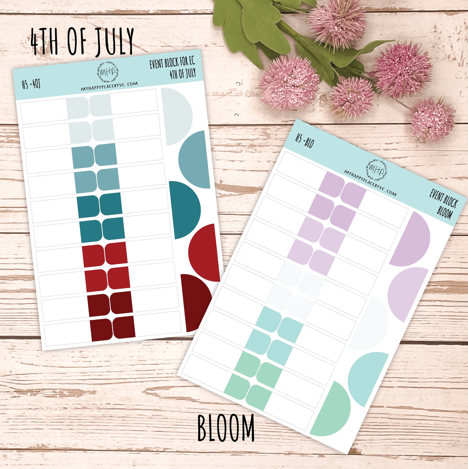 Event Block Stickers for Bullet Journals, EC Planners, College Planner, Teacher Planner or Homeschool Planner || H530