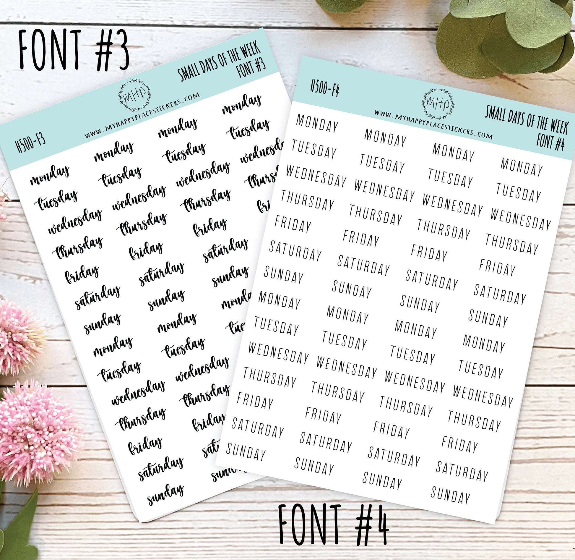 Free Word Stickers For Planner and Bullet Journal