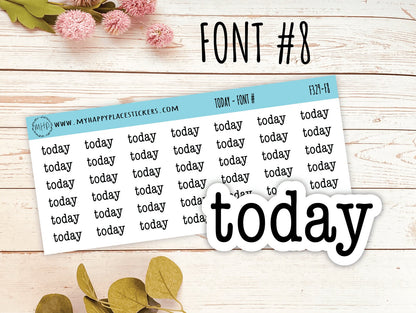 TODAY Planner stickers. Kiss-cut Stickers for Planners and Bullet Journals  || T329