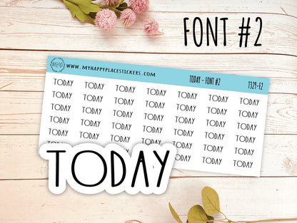 TODAY Planner stickers. Kiss-cut Stickers for Planners and Bullet Journals  || T329