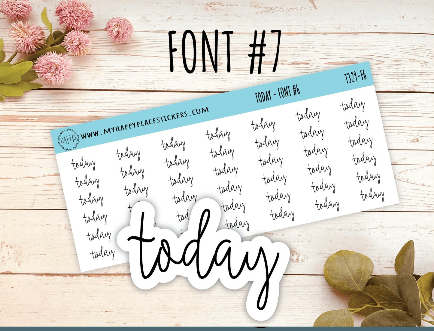 TODAY Planner stickers. Kiss-cut Stickers for Planners and Bullet Journals  || T329