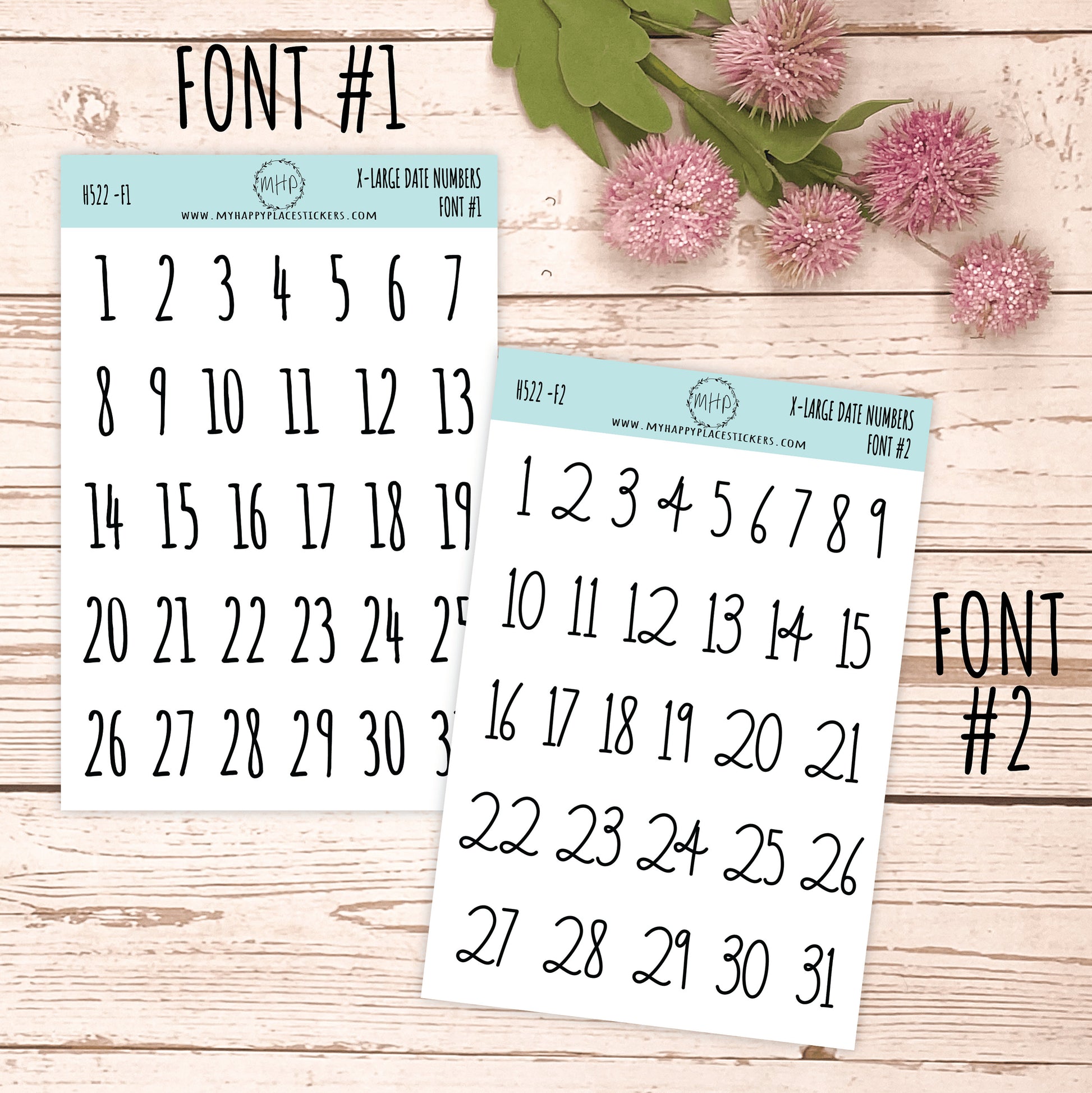 Date Dots 12 Months, Small Number Stickers, Months Stickers for Planners,  Journal stickers for planning, Vintage Charm Multicolor (Black Font)