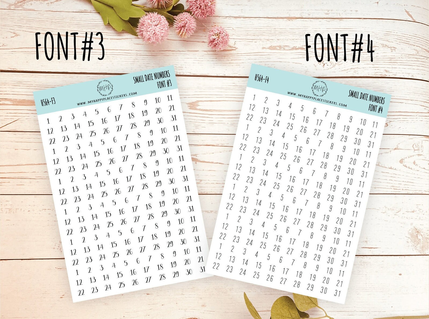 Products without category :: Mini Number Typewriter Squares // Bullet  Journal Stickers, Bujo Stickers, Planner Stickers, Planners //•MINI STICKER  SHEET•\