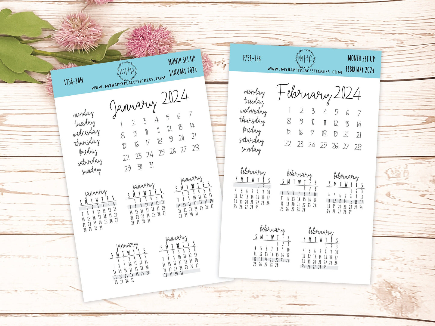 FREE Printable Bullet Journal Year at a Glance Calendar