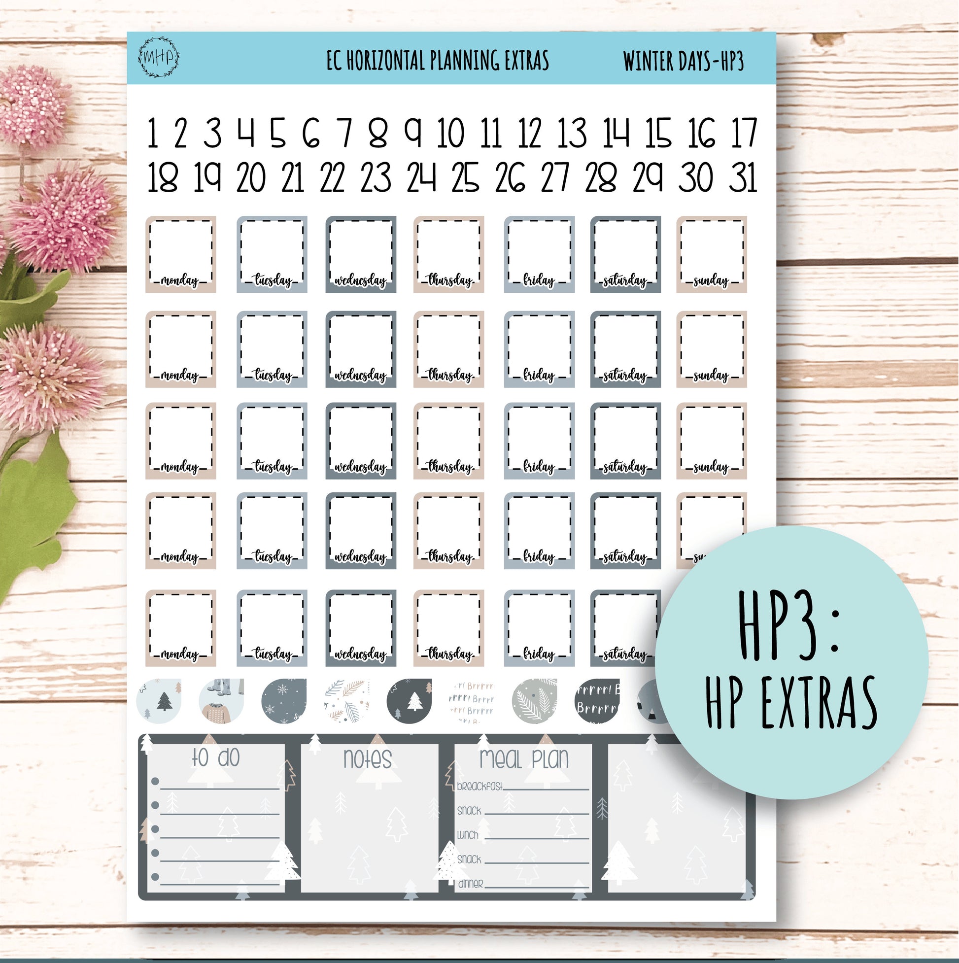 January Planner Stickers – Paper Hearts Planner Co.