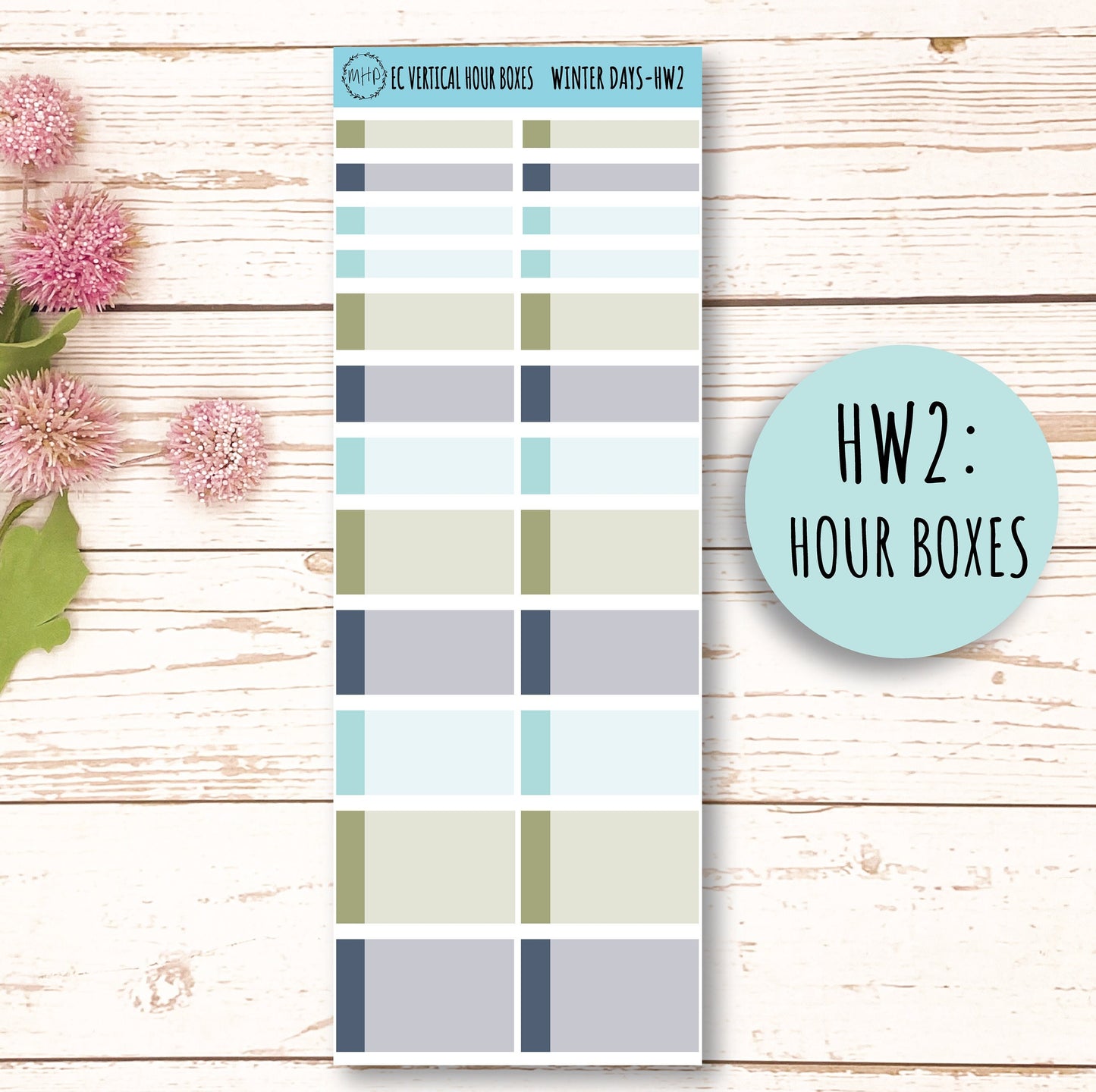 Erin Condren 7x9 Hourly Weekly Planner Sticker Sheets. JANUARY "Snow Day" || SD-HW